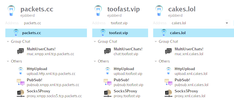ejabberd vhosts